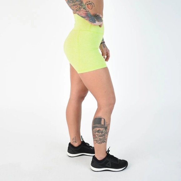 FLEO True High Contour Acid Lime Shorts - Picture 2 of 9